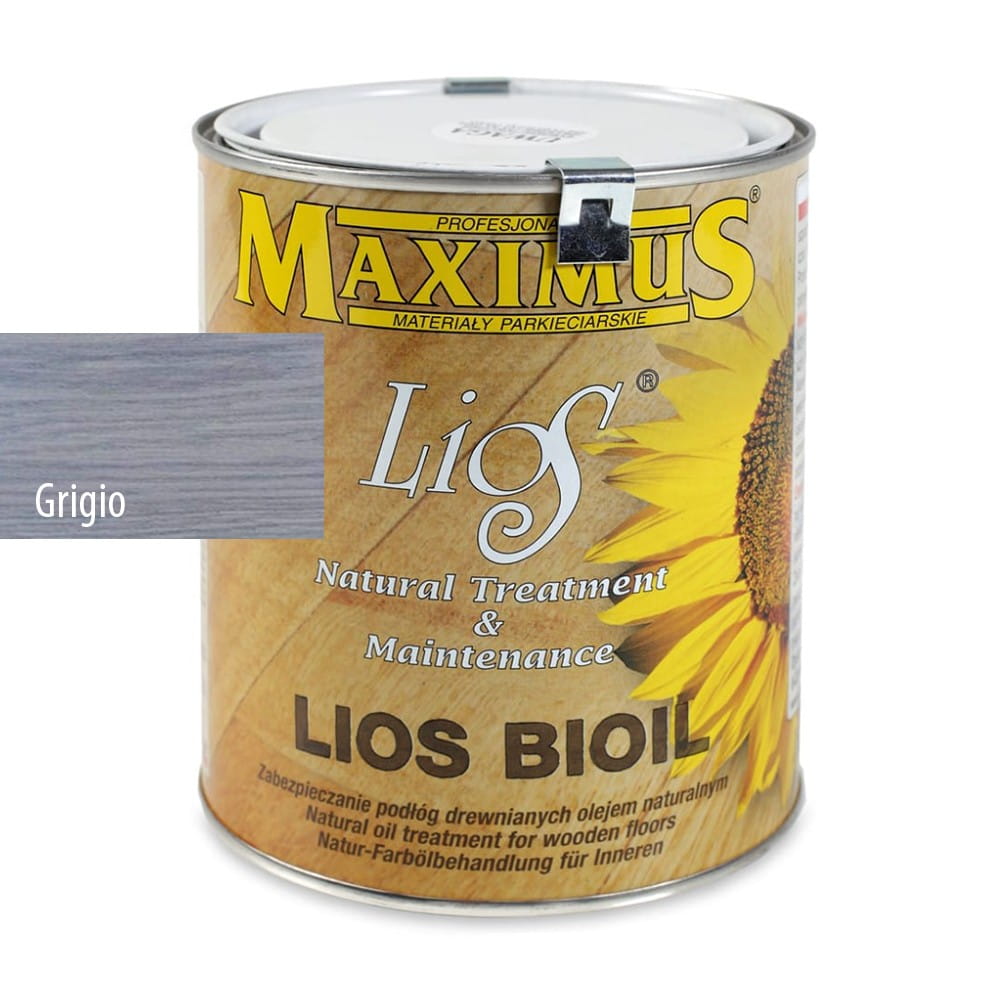 Maximus Lios GRIGIO - Szary Olej do Podłóg Drewnianych 1 litr