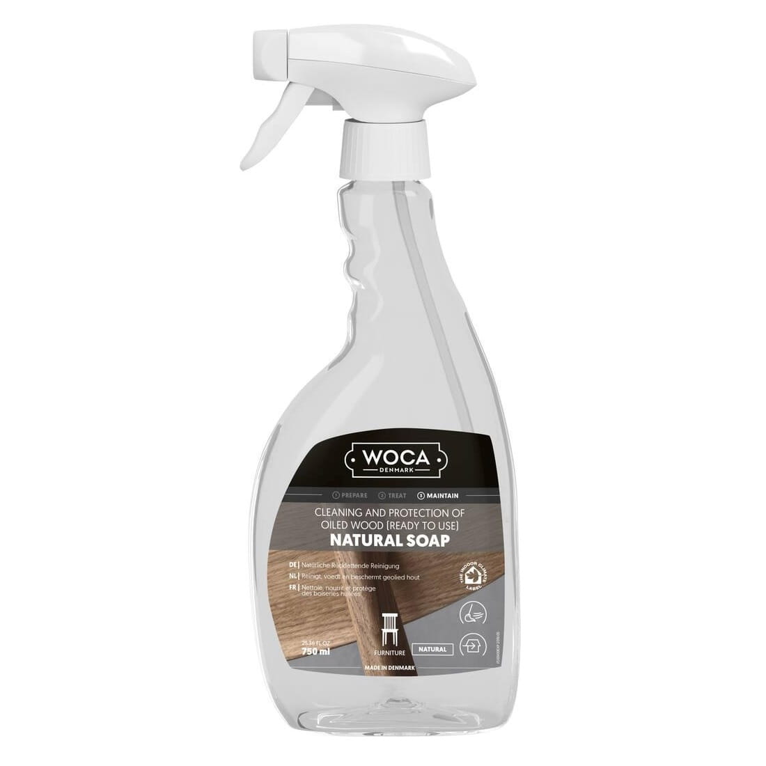 Woca -  Mydło Naturalne Spray do Podłóg Olejowanych i Woskowanych 0,75 litra