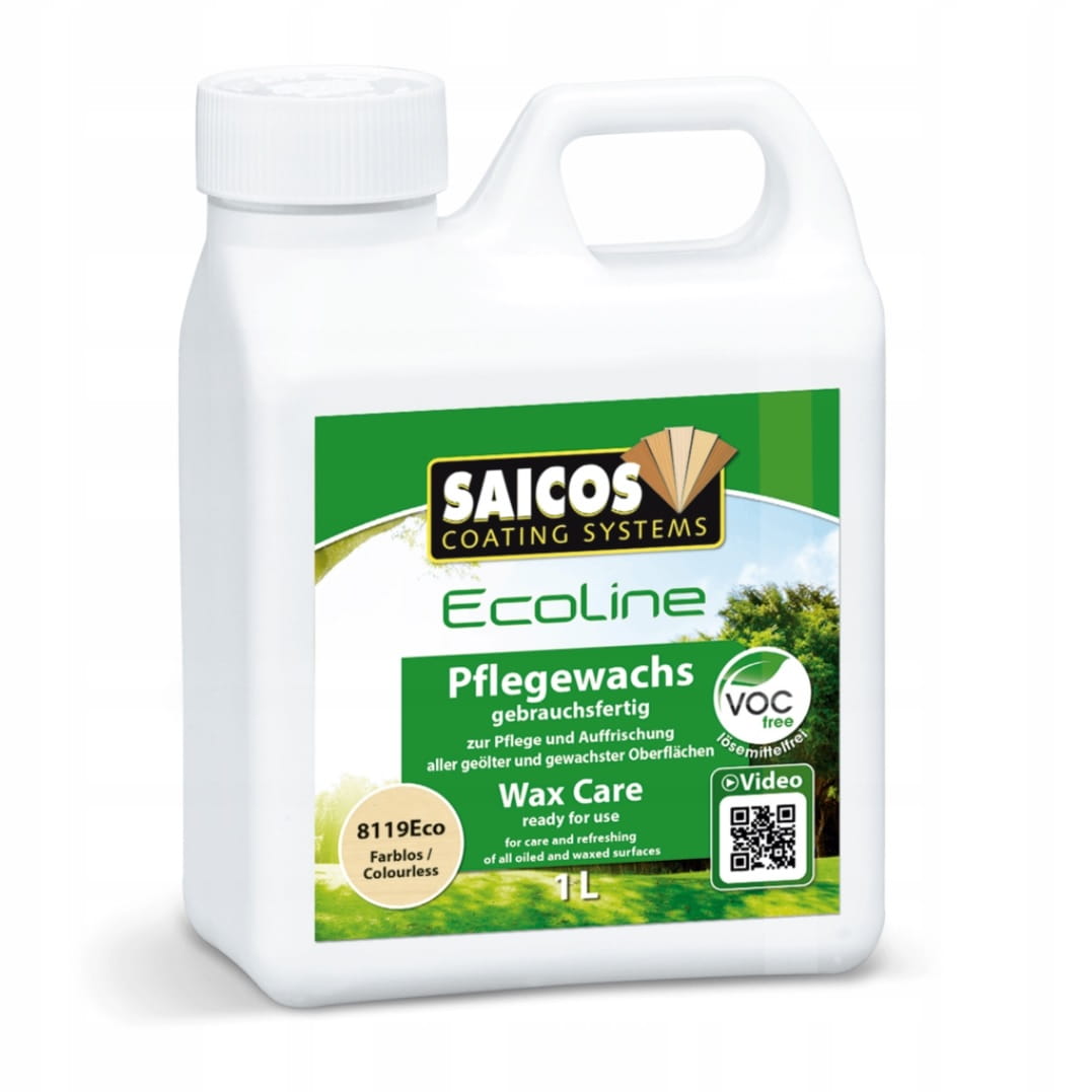 SAICOS 8119 Wax Care Środek do Konserwacji Podłóg Olejowanych Bezbarwny 1 litr