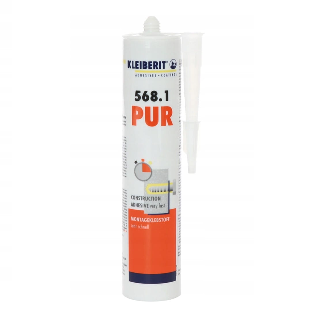 Kleiberit Supracon PUR 568.1 - Klej Montażowy Uniwersalny  Kartusz 310 ml