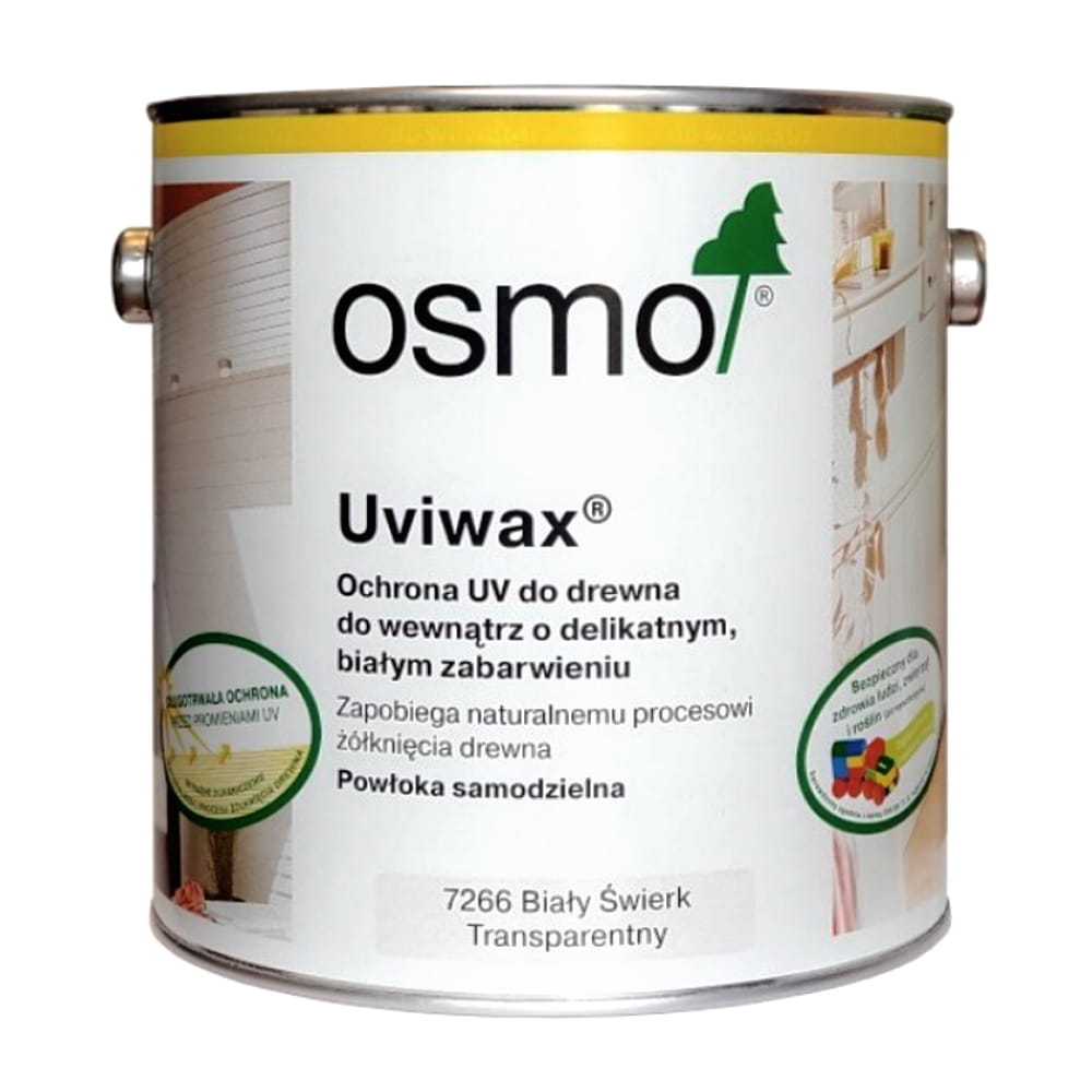 OSMO 7266 UVIWAX Biały Świerk Lazura z Filtrem UV  0,125 litra