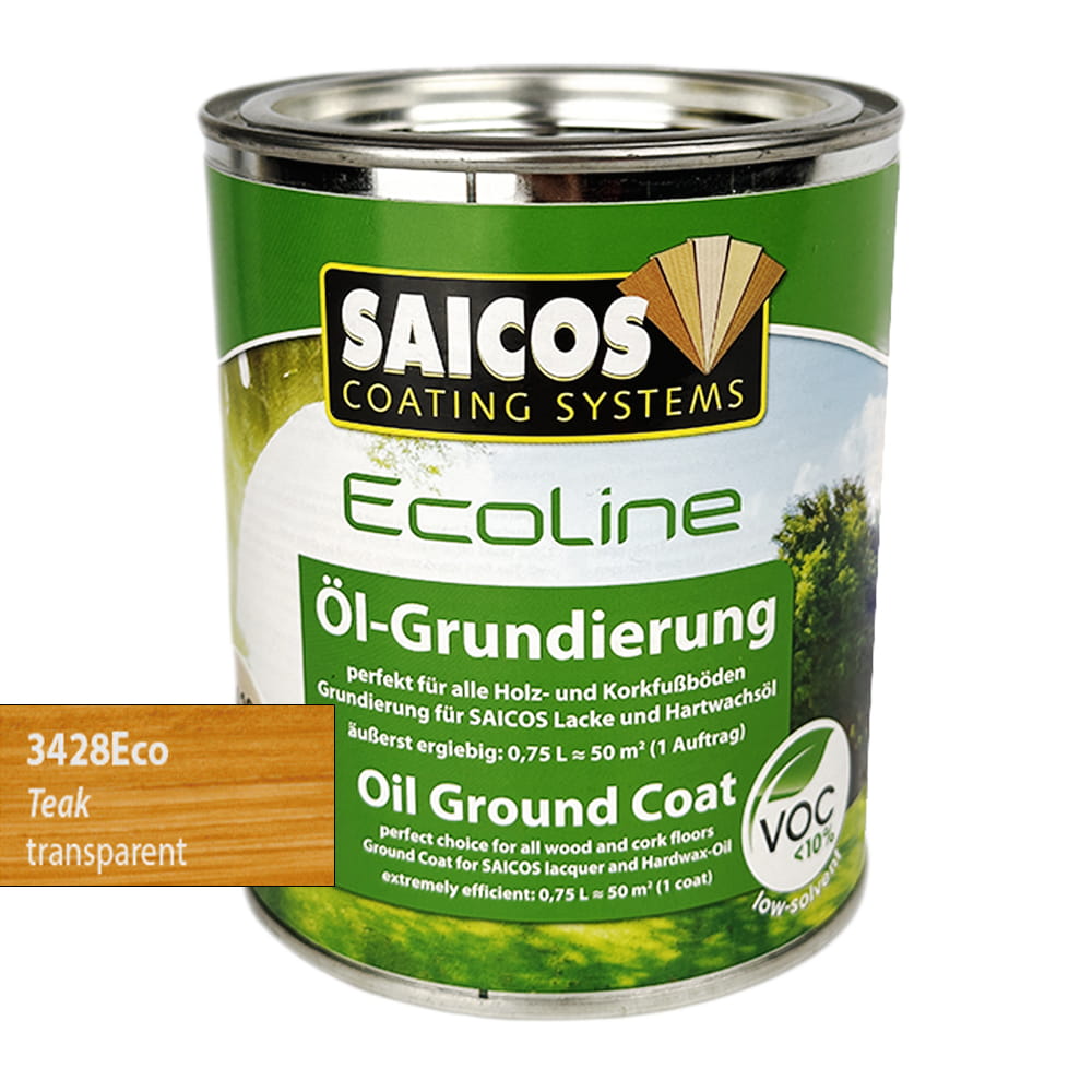 SAICOS 3428 Ecoline Olej Gruntujący Teak 0,125 litra