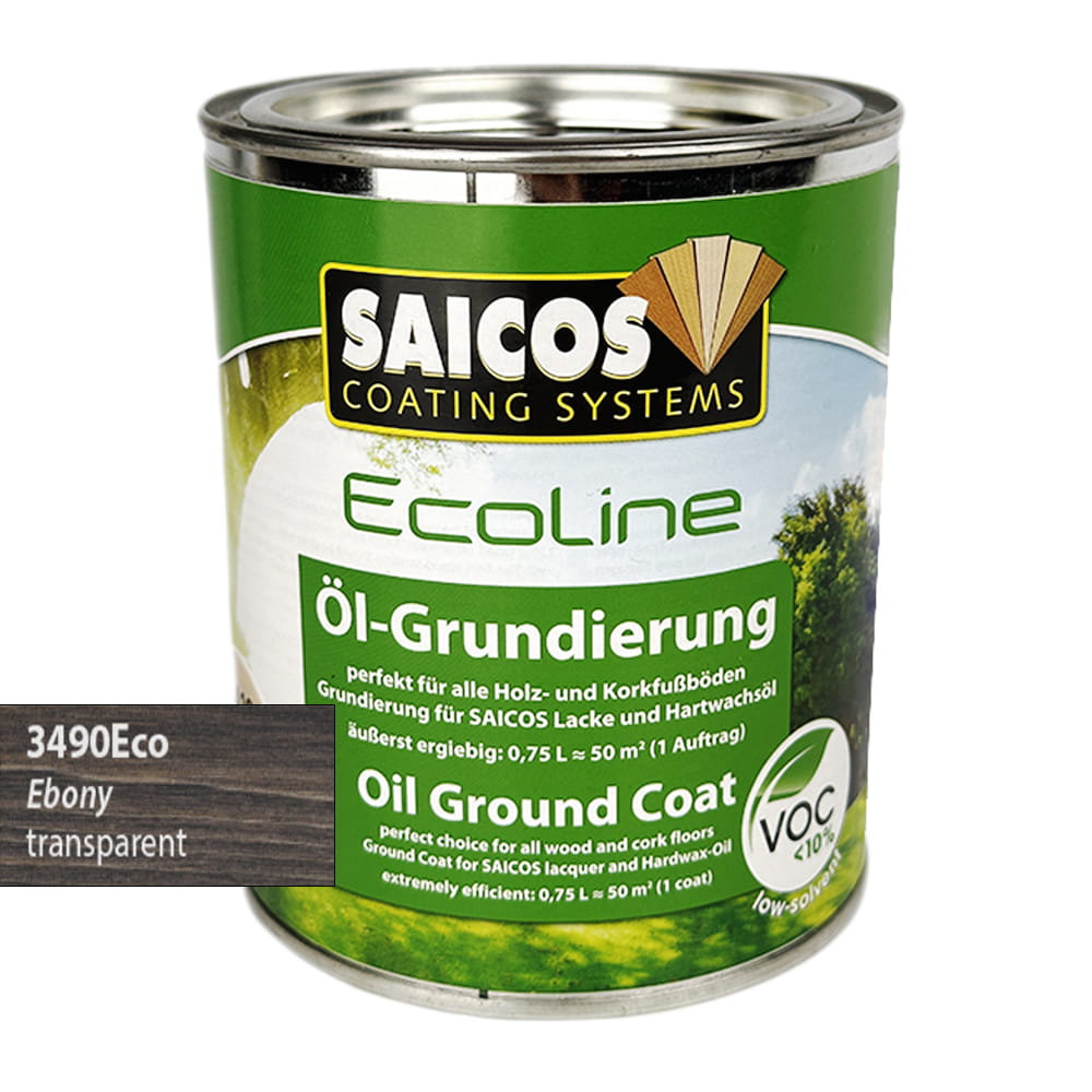 SAICOS 3490 Ecoline Olej Gruntujący Ebenholz 0,125 litra