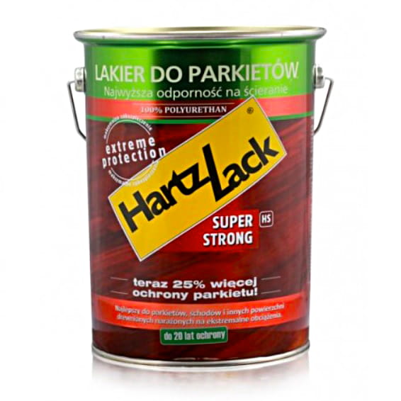 HartzLack SUPER STRONG HS Połysk Poliuretanowy Lakier do Parkietu 5 litrów 1 szt.