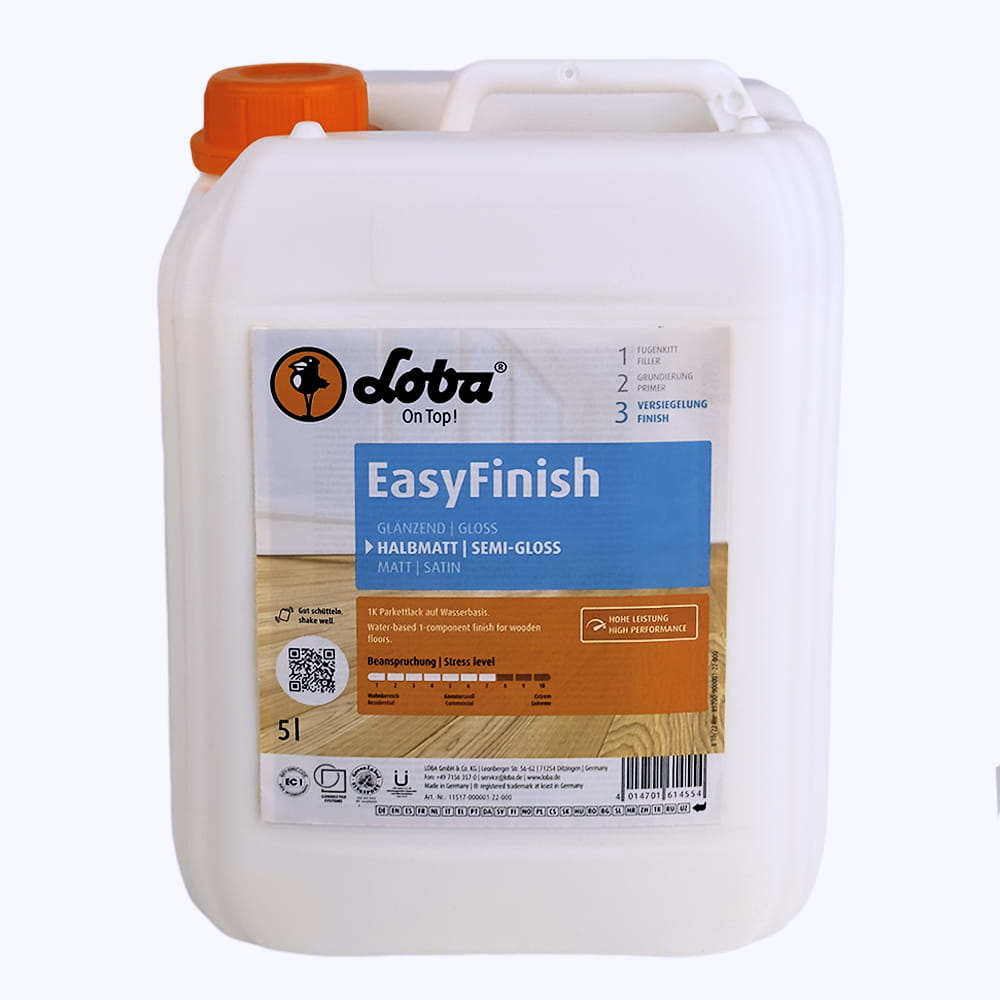 LOBA WS EasyFinish Półmat -Jednoskładnikowy Lakier Poliuretanowo - Akrylowy  5 kilogramów