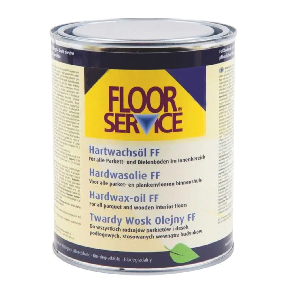 Overmat Floorservice Hartwachsöl FF - Twardy Wosk Olejny - Mat + 1% Białego EFEKT SUROWEGO DREWNA 1 litr