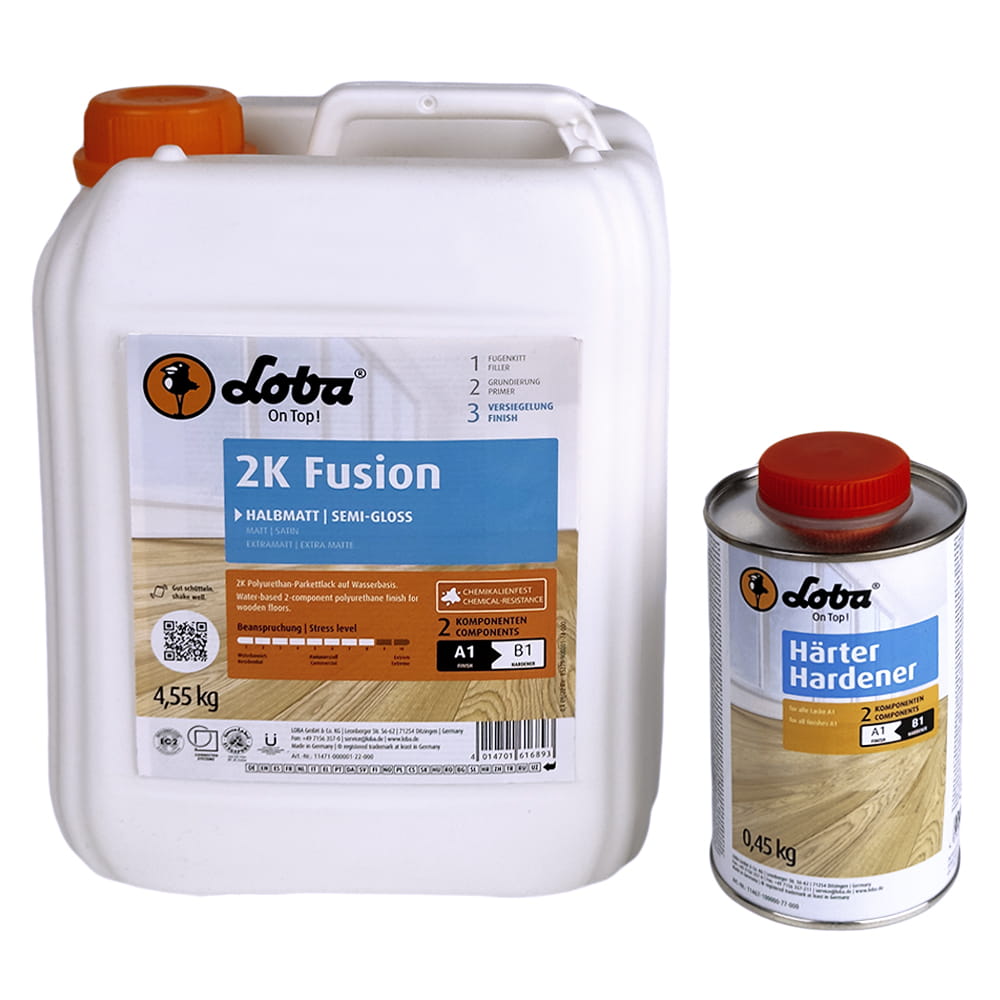 LOBA WS 2K Fusion - Lakier Dwuskładnikowy Wodorozcieńczalny Mat 5 kilogramów