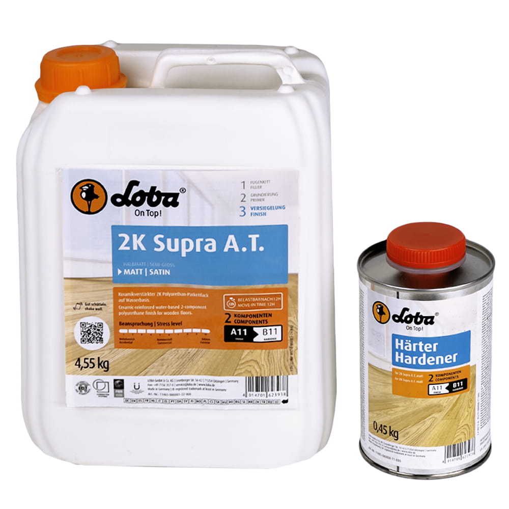 LOBA WS 2K Supra A.T. - Lakier Dwuskładnikowy Czysty Poliuretan Mat  5 kilogramów