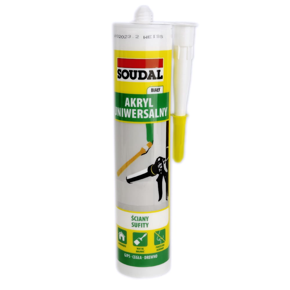 Soudal Uszczelniacz Akrylowy Uniwersalny 280 ml Biały 1 szt.