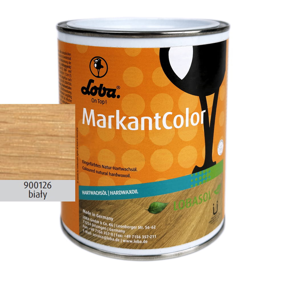 LOBA MarkantColor Biały Barwiony Olej Naturalny z Twardym Woskiem 0,1 litra 1 szt.