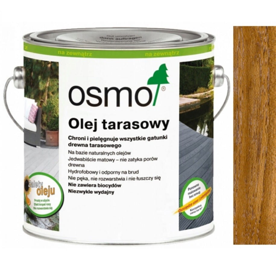 OSMO 007 Teak Bezbarwny Olej do Tarasów 0,75 litra