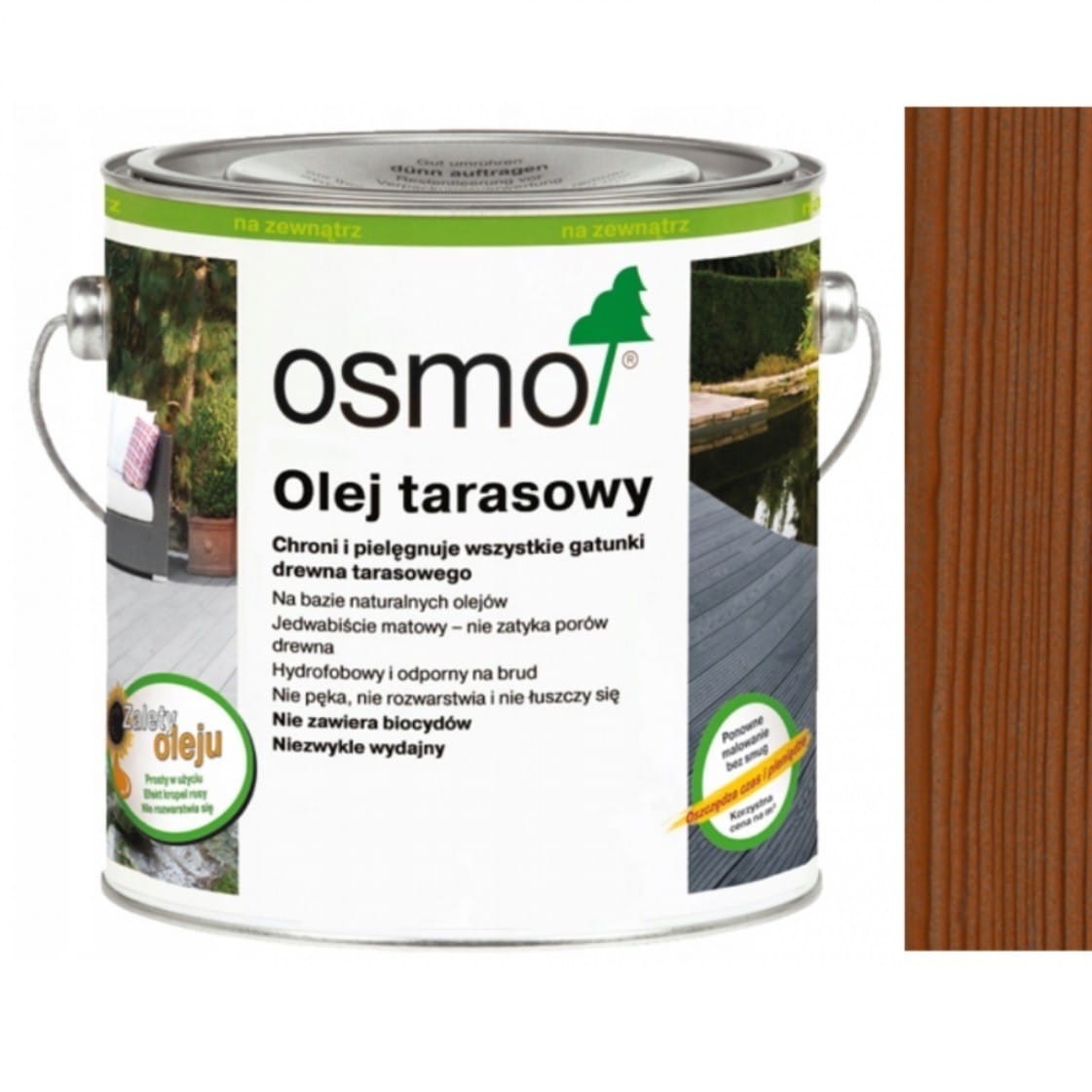 OSMO 010 Termodrewno Naturalnie Stonowany Olej do Tarasów 2,50 litra