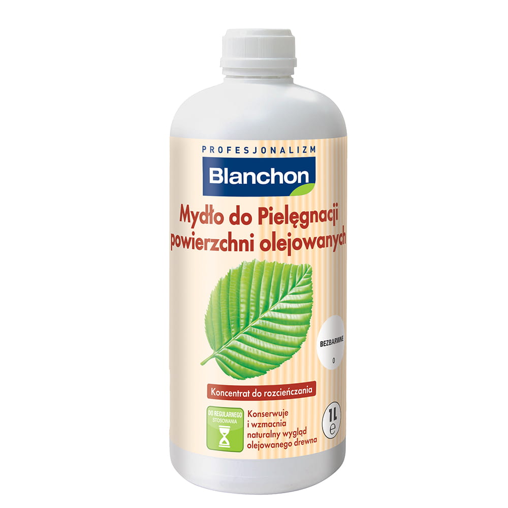 BLANCHON Mydło do Pielęgnacji Powierzchni Olejowanych BEZBARWNE 1 litr 1 szt.