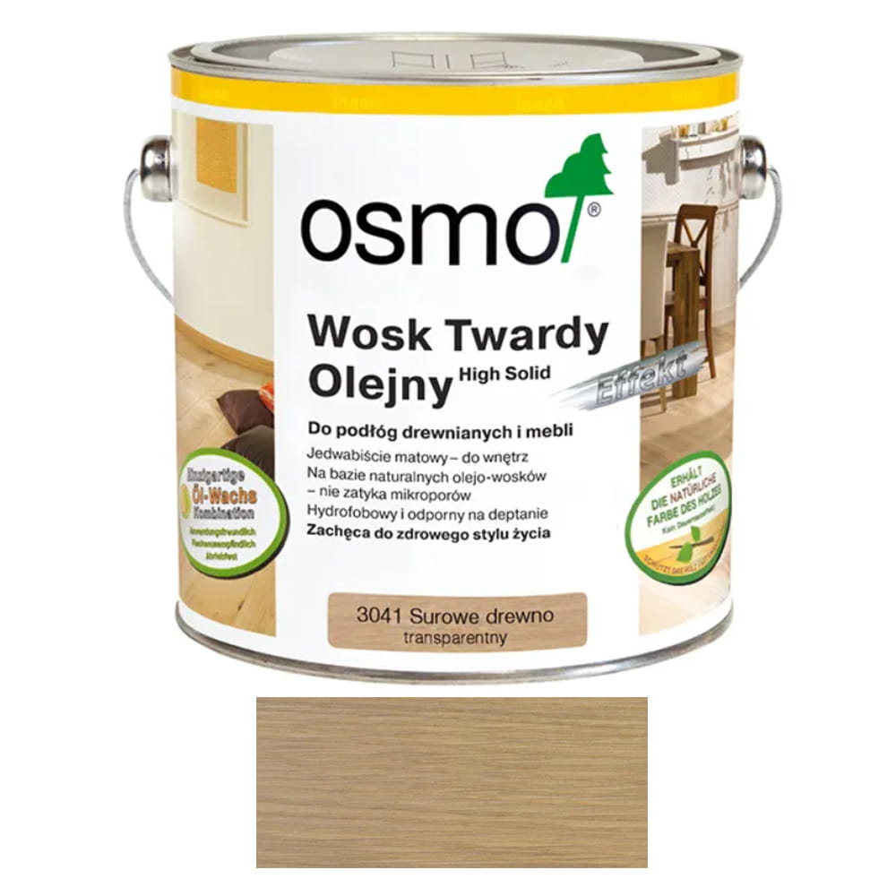 OSMO 3041 Wosk Twardy Olejny Efekt Surowego Drewna 2,50 litra