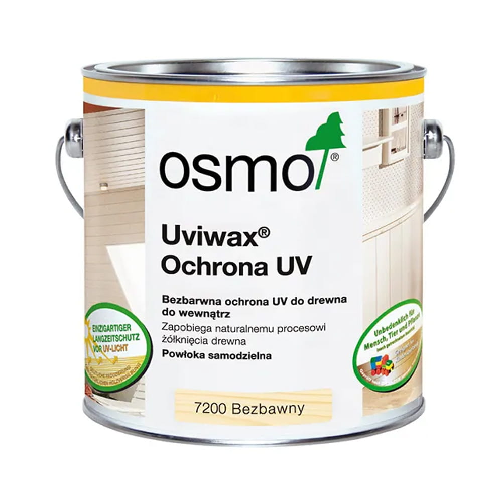 OSMO 7200 UVIWAX Bezbarwna Lazura z Filtrem UV  0,125 litra