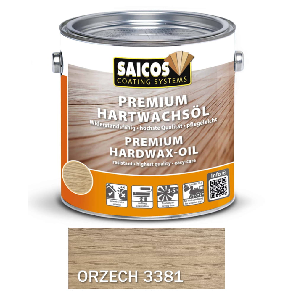 SAICOS 3381 Twardy Wosk Premium Matowy ORZECH Transparentny Mat 2,5 litra 1 szt.