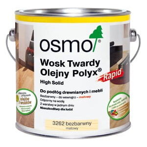 OSMO 3262 Wosk Twardy Olejny Bezbarwny RAPID Matt 25 litrów