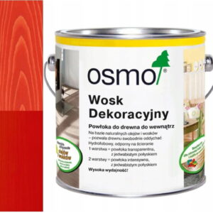 OSMO 3104 Wosk Dekoracyjny INTENSYWNE Kolory OGNISTY CZERWONY 0,375 Litra