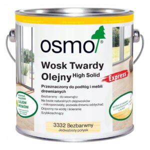 OSMO 3332 Wosk Twardy Olejny EXPRESS Bezbarwny Jedwabisty Połysk 0,75 litra