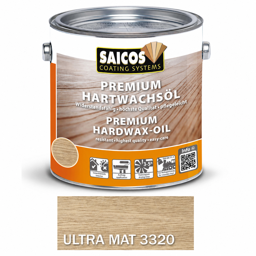 SAICOS 3320 Twardy Wosk Olejny Premium Ultra Matowy 0,125 litra 1 szt.