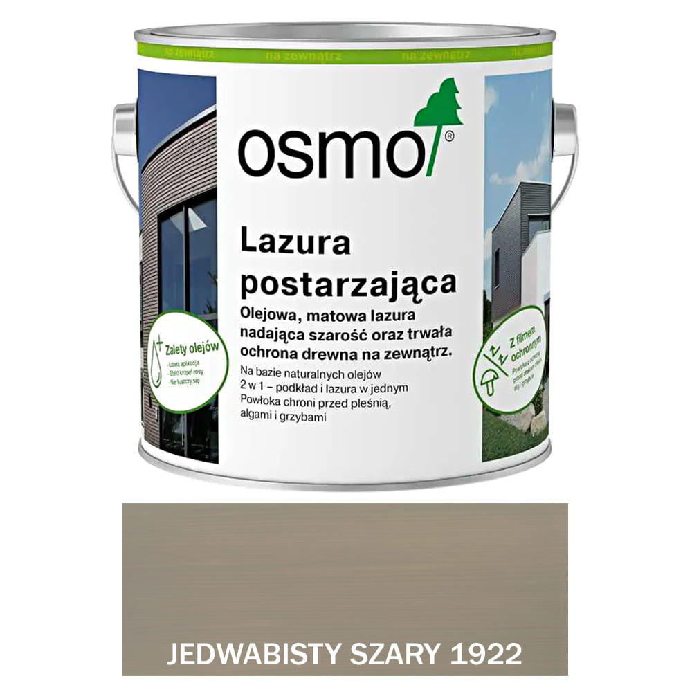OSMO 1922 Lazura Olejna Postarzająca JEDWABISTY SZARY 0,75 litra 1 szt.
