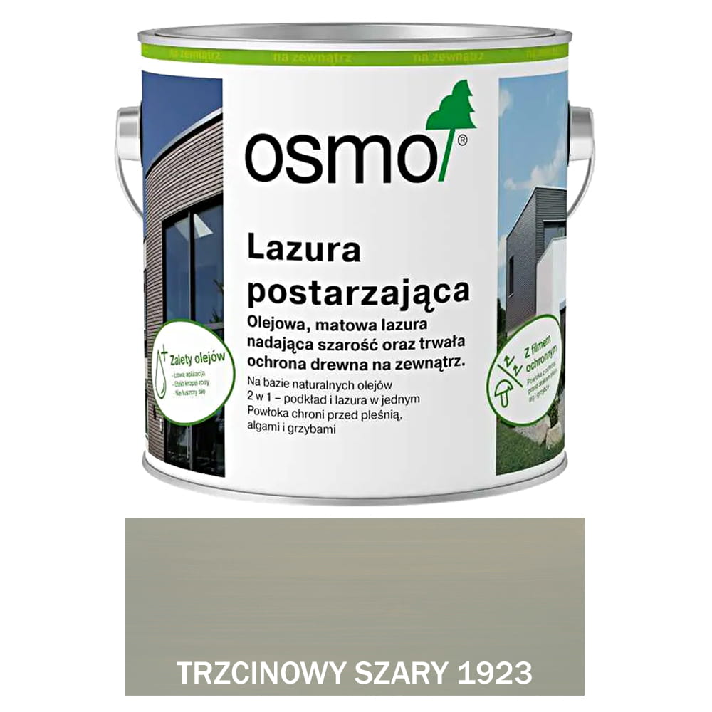 OSMO 1923 Lazura Olejna Postarzająca TRZCINOWY SZARY 0,75 litra 1 szt.