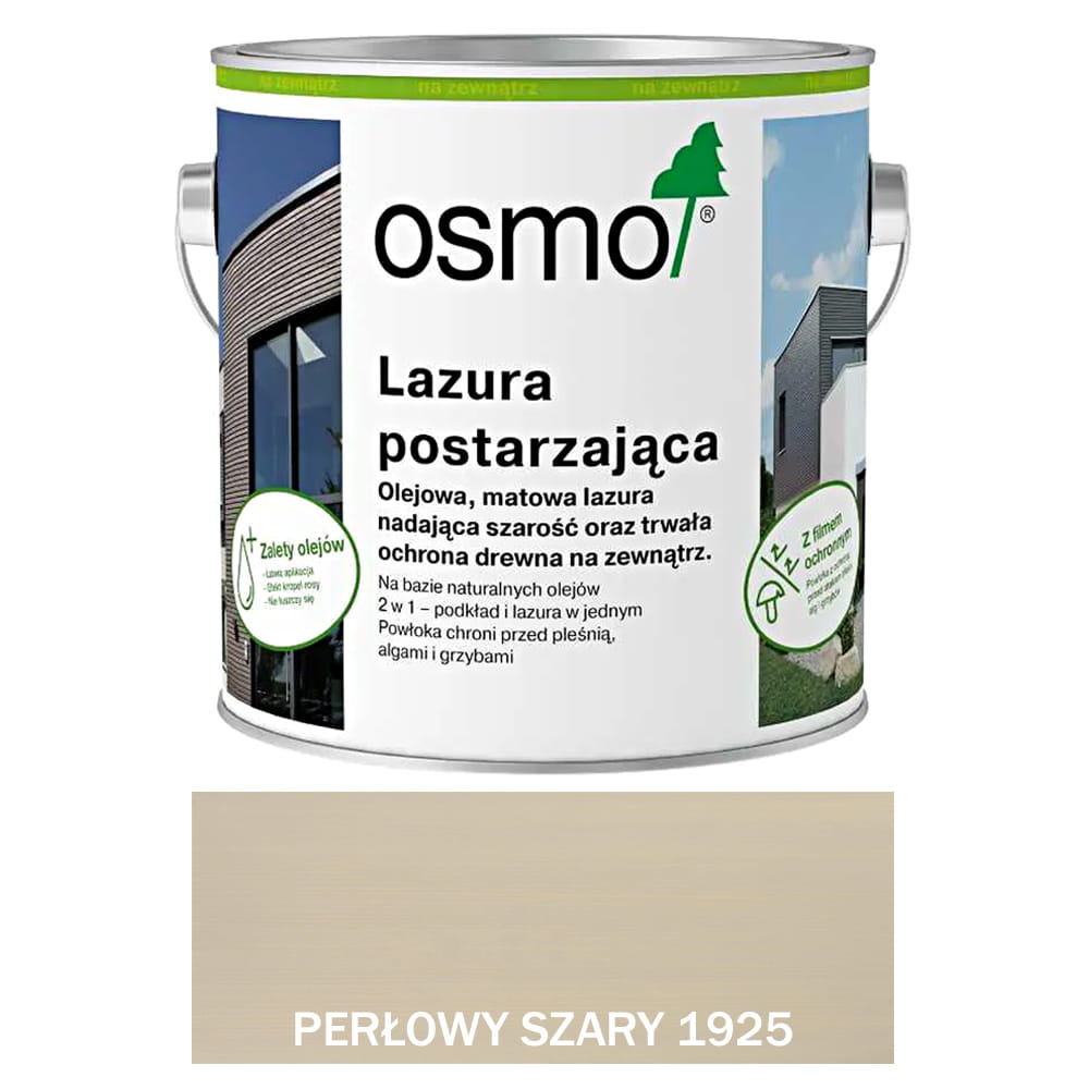 OSMO 1925 Lazura Olejna Postarzająca PERŁOWY SZARY 0,75 litra 1 szt.