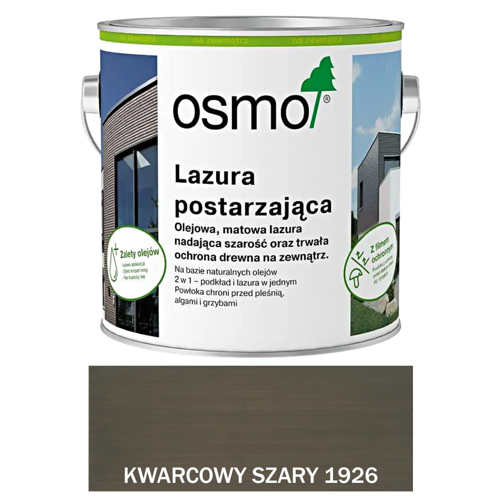 OSMO 1926 Lazura Olejna Postarzająca KWARCOWY SZARY 0,75 litra 1 szt.