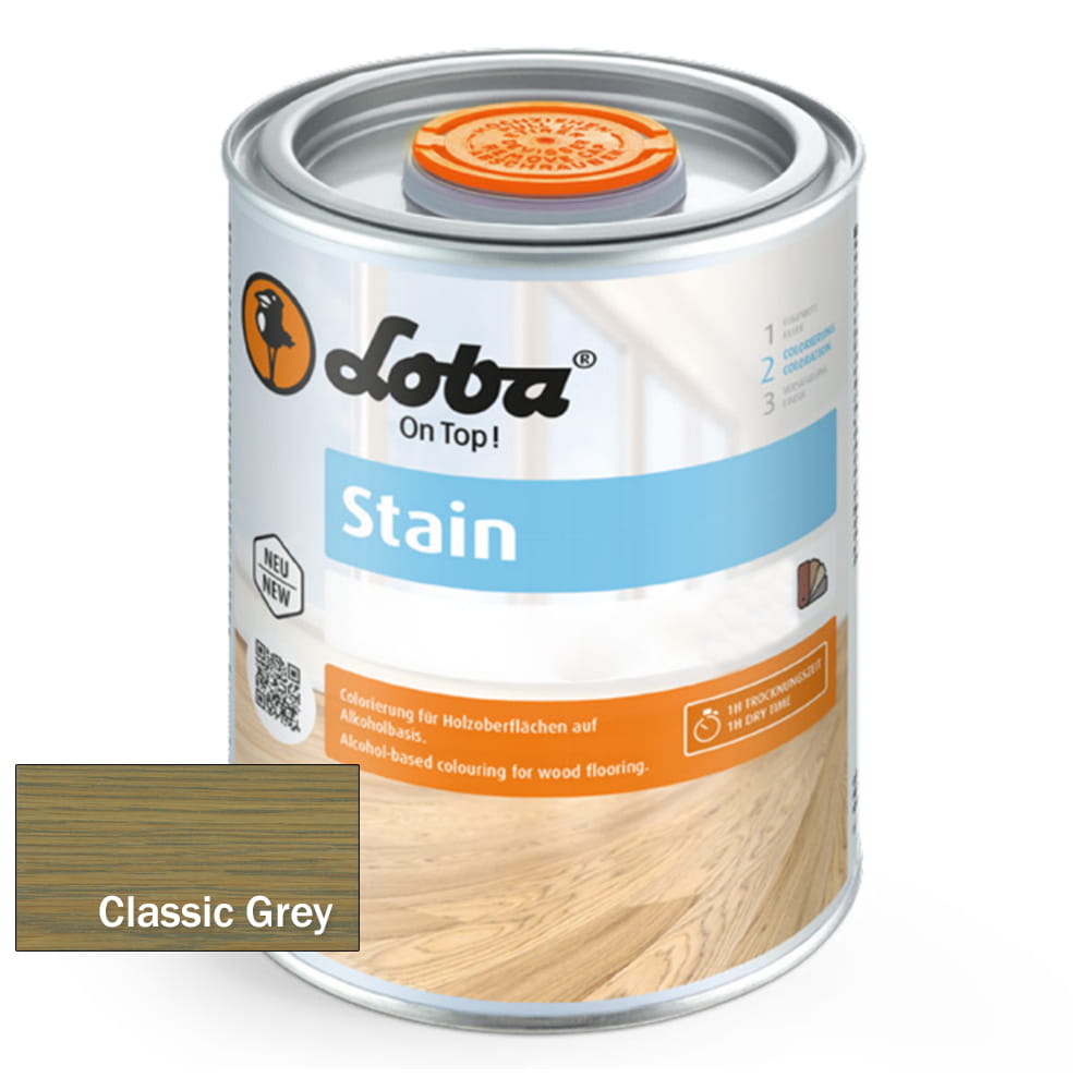 Loba Stain Classic Grey - Barwienie Drewna Pod Olej i Lakier 0,75 litra 1 szt.