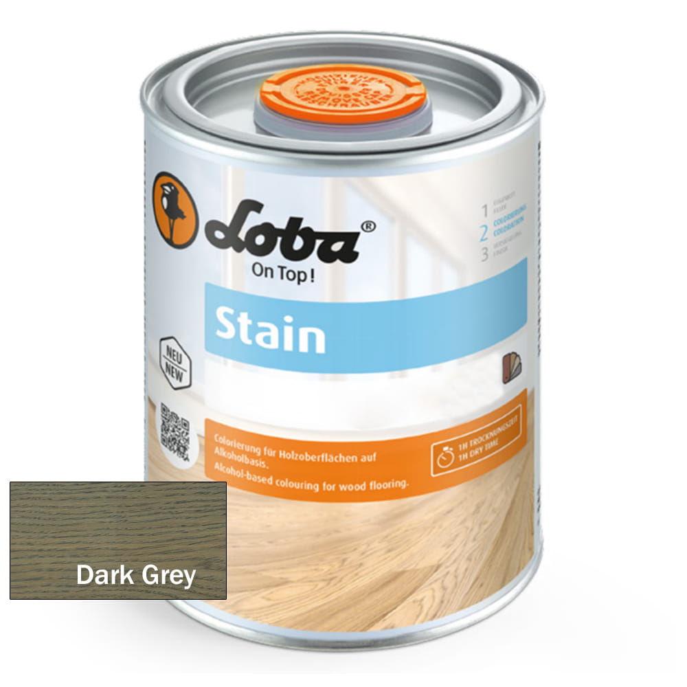 Loba Stain Dark Grey - Barwienie Drewna Pod Olej i Lakier 0,75 litra 1 szt.