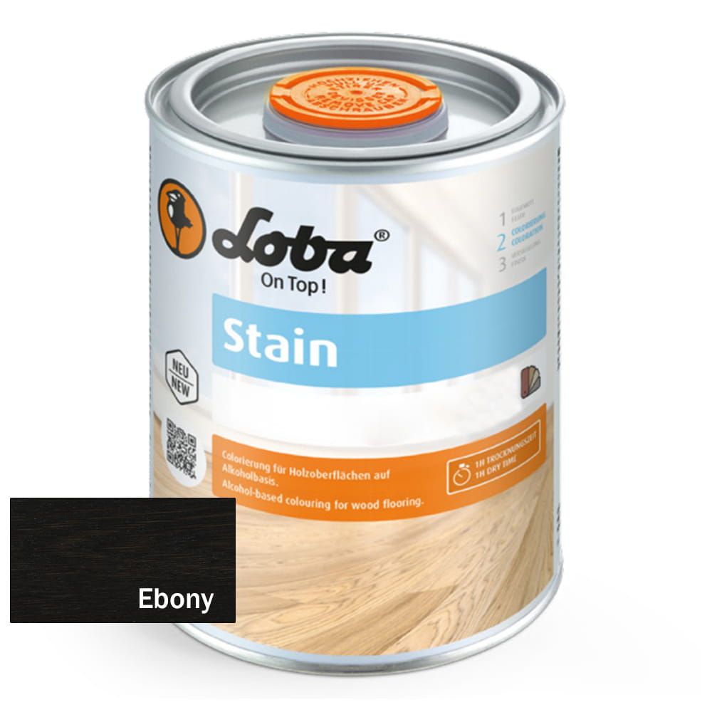 Loba Stain Ebony - Barwienie Drewna Pod Olej i Lakier 0,75 litra 1 szt.