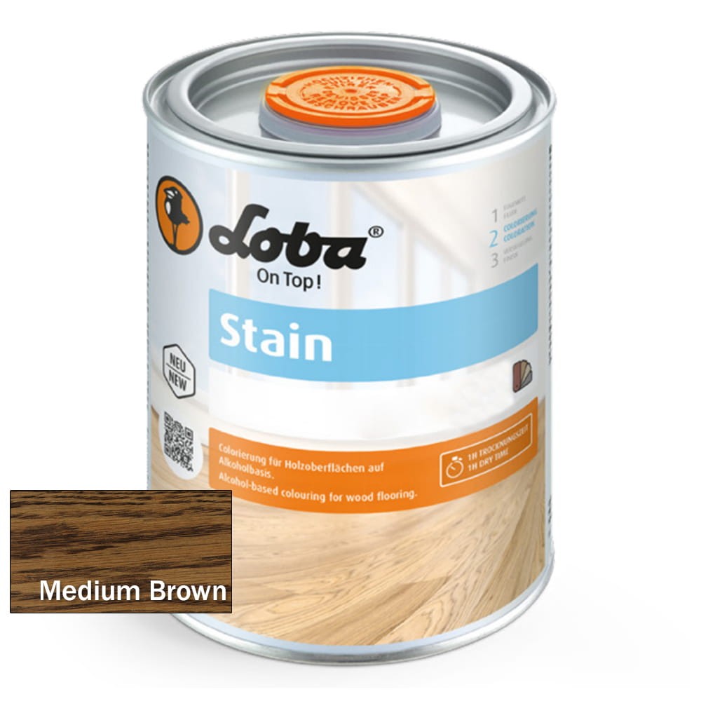 Loba Stain Medium Brown - Barwienie Drewna Pod Olej i Lakier 0,1 litra 1 szt.