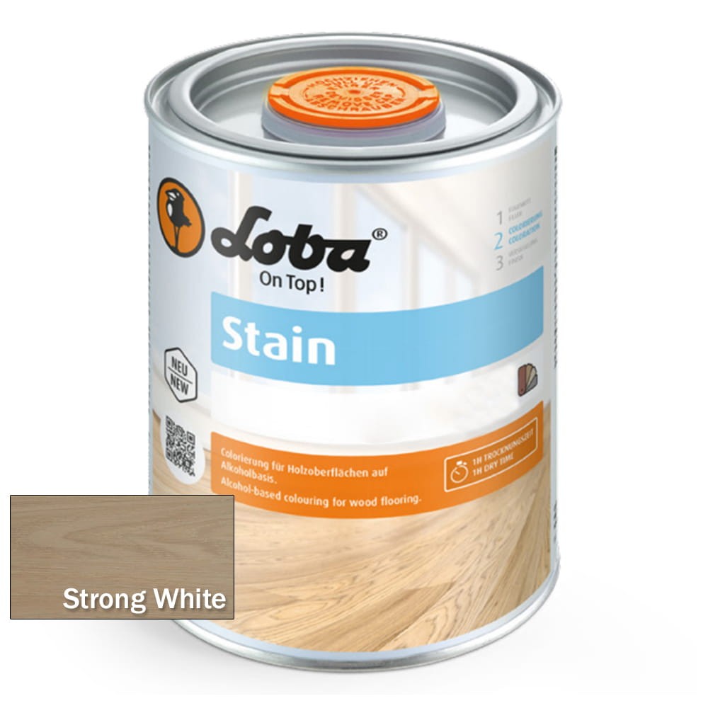 Loba Stain Strong White - Barwienie Drewna Pod Olej i Lakier 0,1 litra 1 szt.