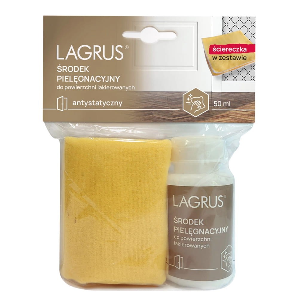 Lagrus Środek Pielęgnacyjny do Listew 50 ml + ściereczka antystatyczna 1 szt.