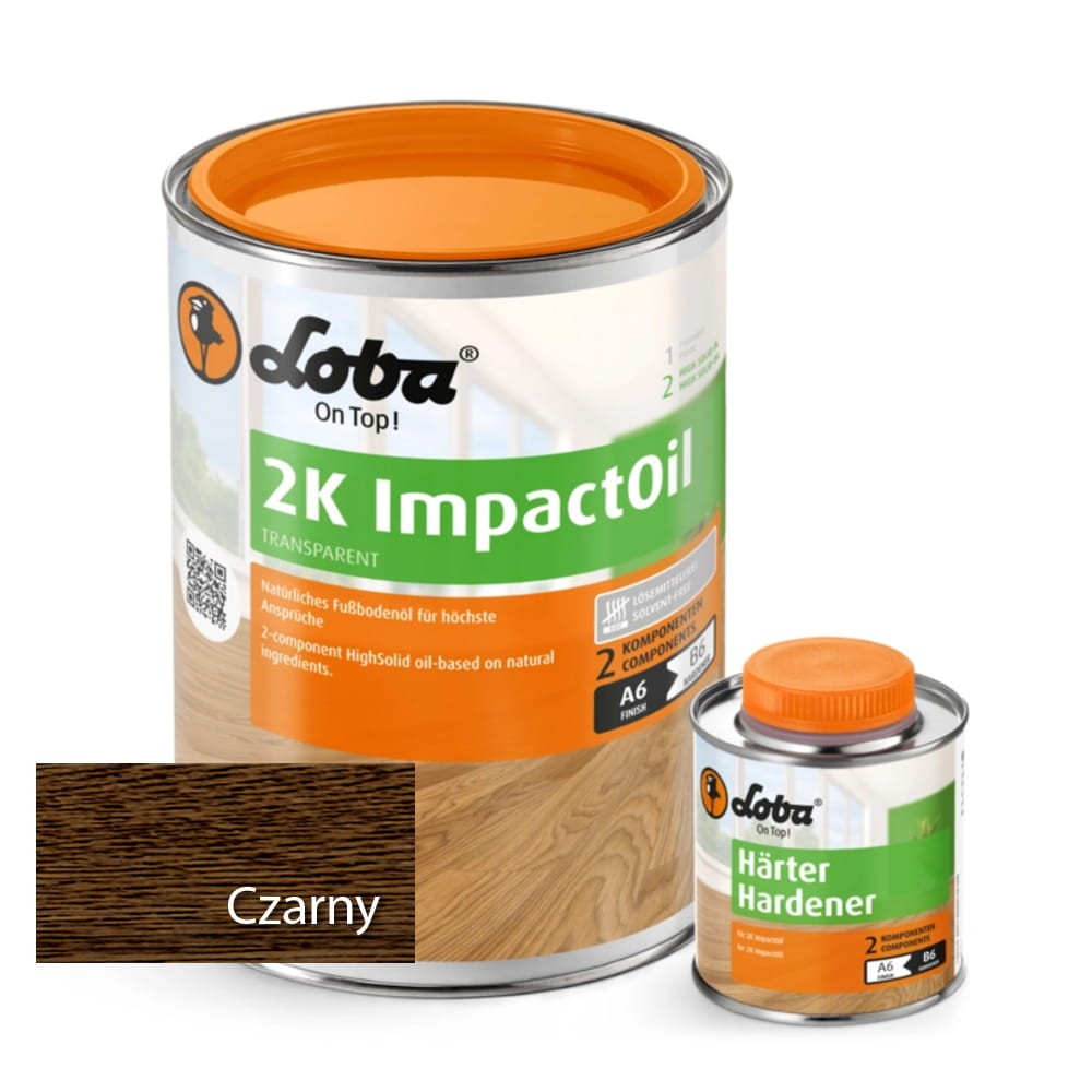 LOBA HS 2K ImpactOil (Czarny) – Olej 2K do Użytku Publicznego | 0,75 litra 1 szt.