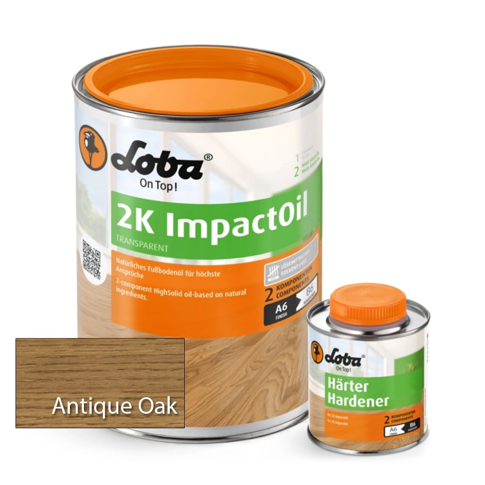 LOBA HS 2K ImpactOil (Antique Oak - Dąb Antyczny) – Olej 2K do Użytku Publicznego | 0,75 litra 1 szt.