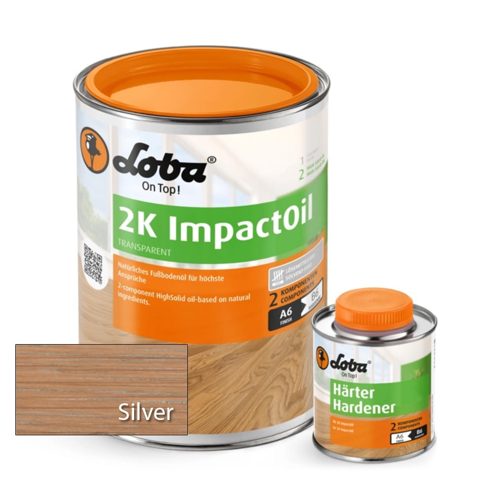 LOBA HS 2K ImpactOil (Silver) – Olej 2K do Użytku Publicznego | 0,75 litra 1 szt.