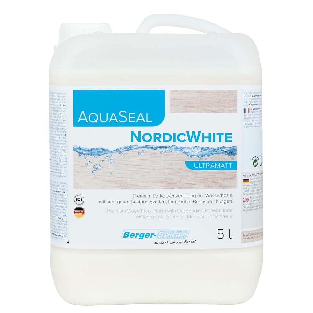 Berger-Seidle AquaSeal NordicWhite Biały Efekt ULTRAMAT Lakier Jednoskładnikowy | 5 litrów 1 szt.