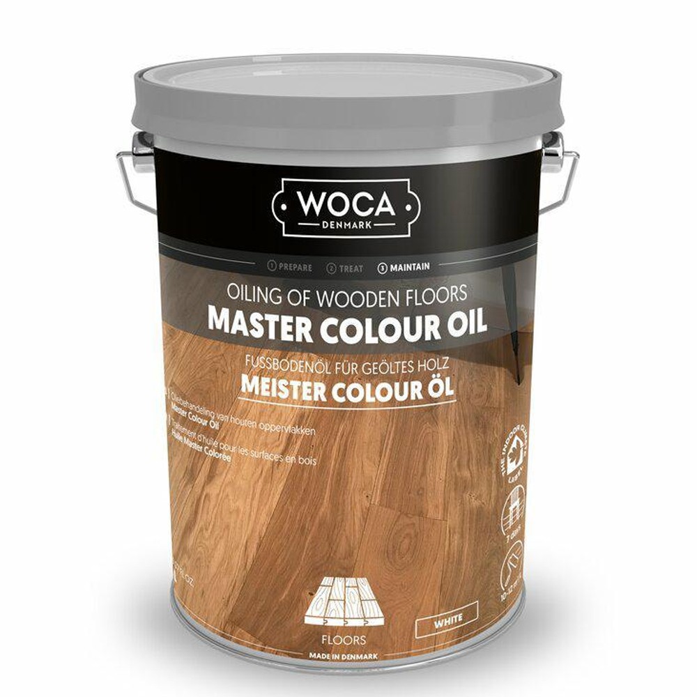 WOCA Master Colour Oil White (Biały) – Środek do Olejowania Podłóg Drewnianych | 5 litrów 1 szt.