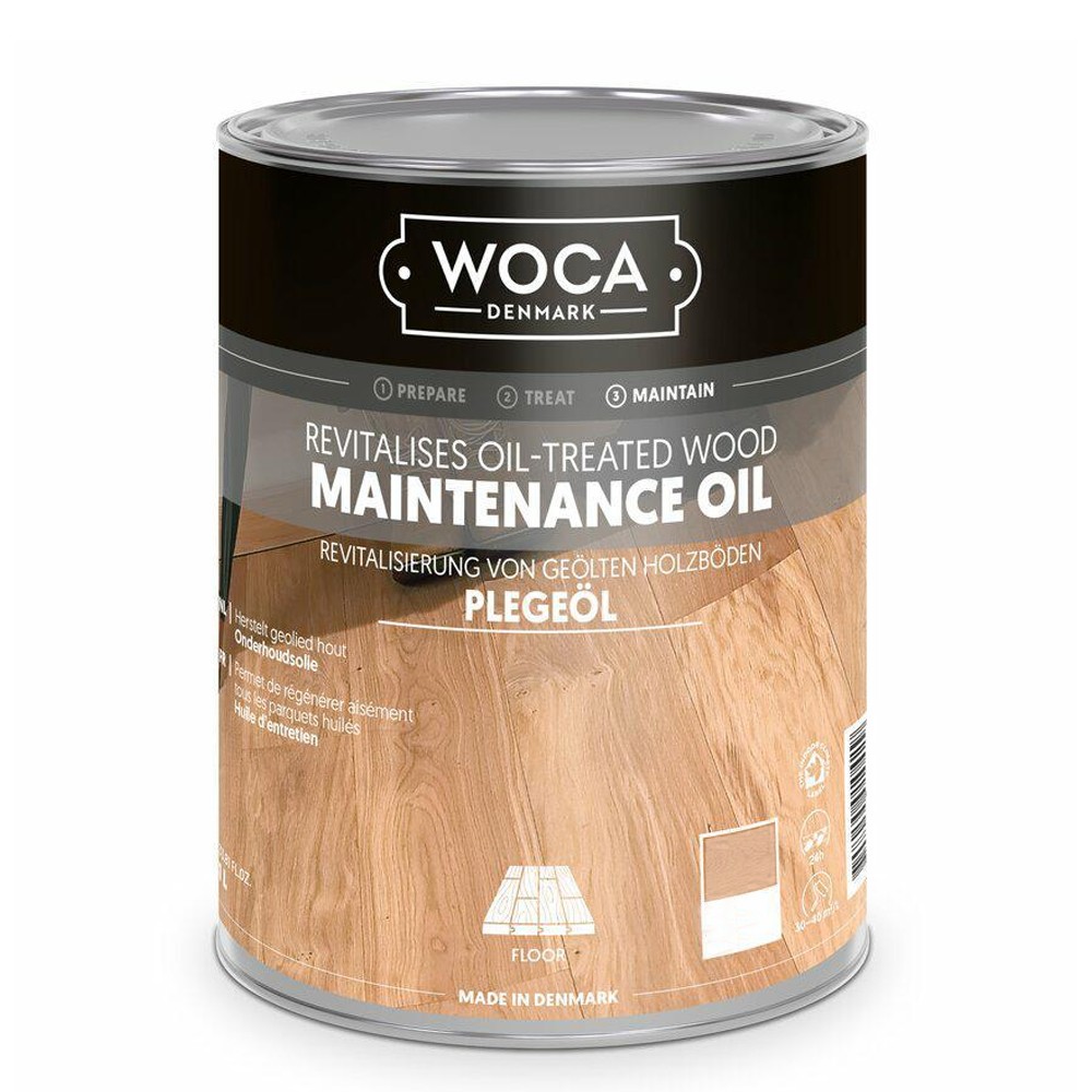 WOCA Maintenance Oil White (Biały) – Olej Pielęgnacyjny Regeneracyjny do Odświeżania Podłogi Olejowanej | 0,75 litra 1 szt.