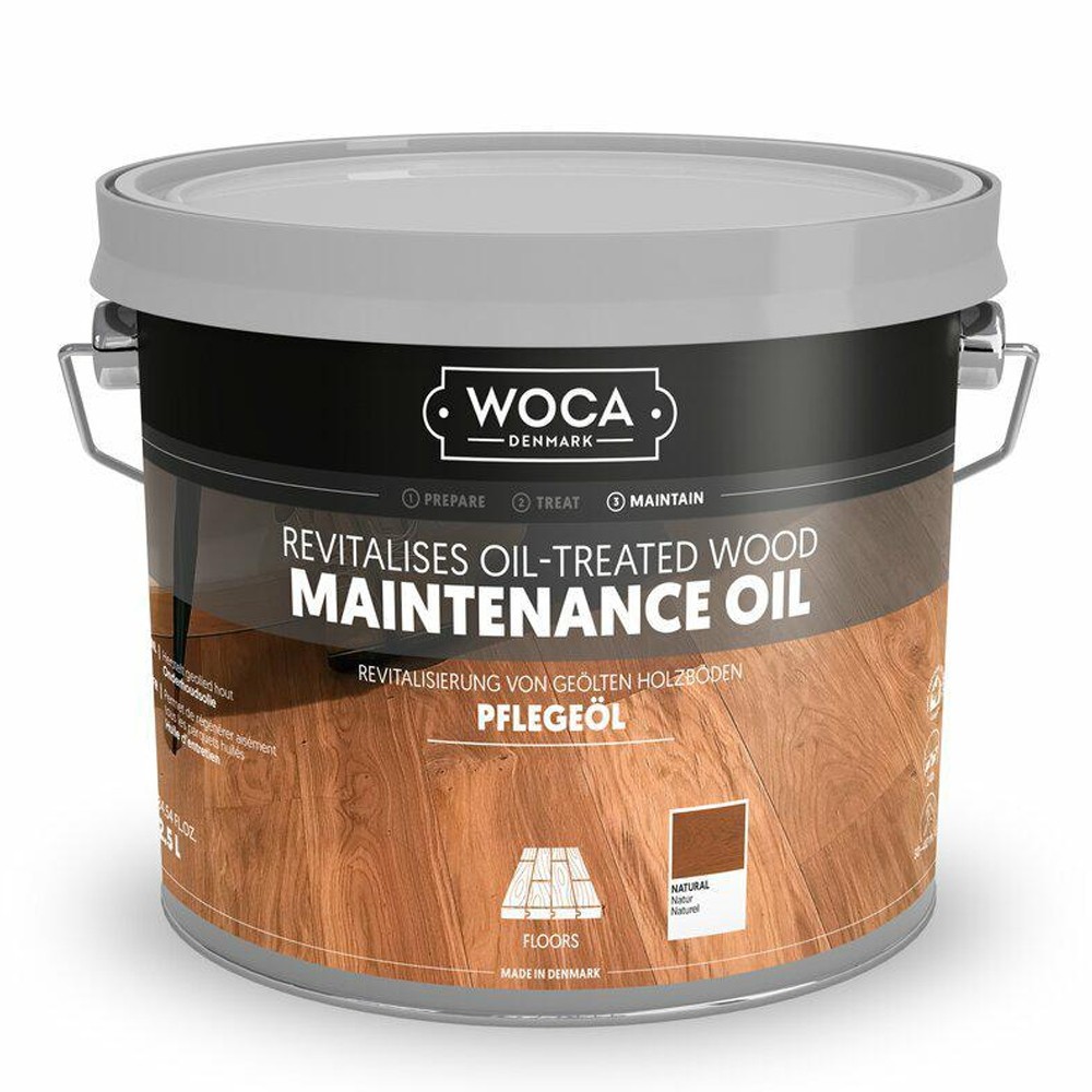 WOCA Maintenance Oil (Natural) – Olej Pielęgnacyjny Regeneracyjny do Odświeżania Podłogi Olejowanej | 2,5 litra 1 szt.