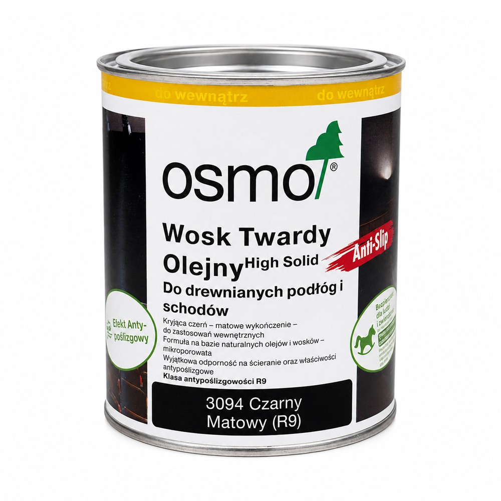 OSMO 3094 Czarny Matowy Antypoślizgowy (R9) Wosk Twardy Olejny ANTI-SLIP | 0,005 litra